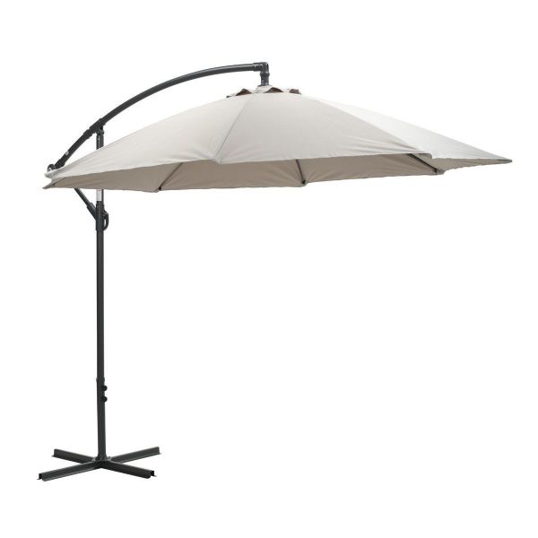 Athene parasol - Ø300 cm - carbon black - sand