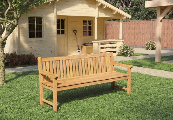 Teak parkbank Norwich 180x91 cm