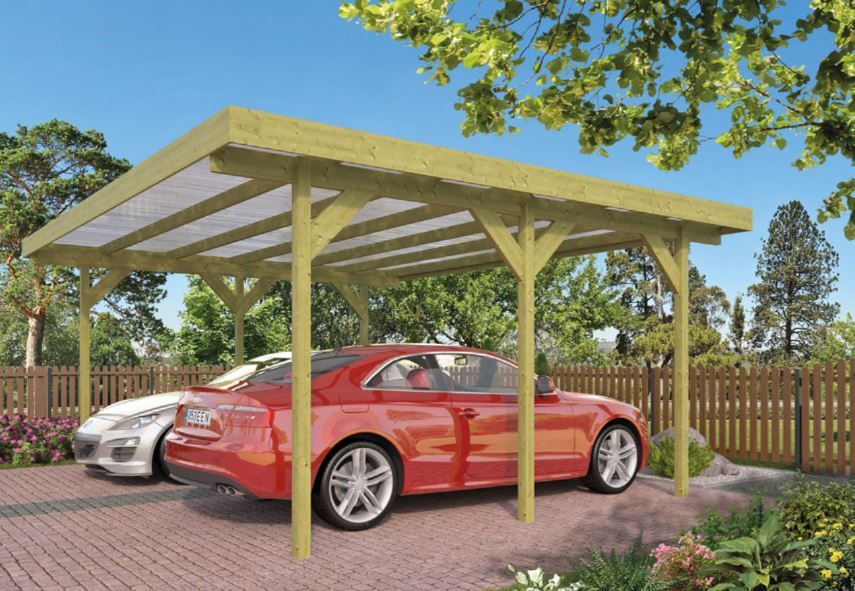 Aanbieding Dubbele carport 600x500 cm