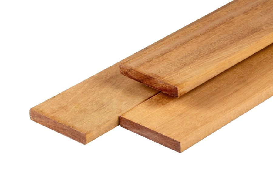 Hardhouten vlonderplank Tatajuba 2,1x14,5x305 cm glad geschaafd - duurzaamheidsklasse 1