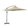 Corfu parasol - 250x250 cm - carbon black - taupe