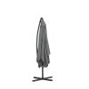 Corfu parasol - 250x250 cm - carbon black - light grey