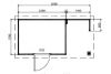 Lugarde Tuinhuis PR4 360x180 cm - 28 mm - plattegrond