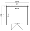 Blokhut Norah 275x230 cm plattegrond