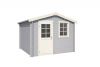 Blokhut Nina 275x275 cm - Platinum Grey-Wit gecoat secondary