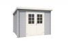 Blokhut Nadia 275x175 cm - Platinum Grey-Wit gecoat secondary