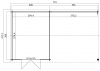 Blokhut Octavio 681x380 cm - Carbon Grey-Wit gecoat plattegrond