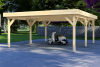 Dubbele carport 600x600 cm plat dak