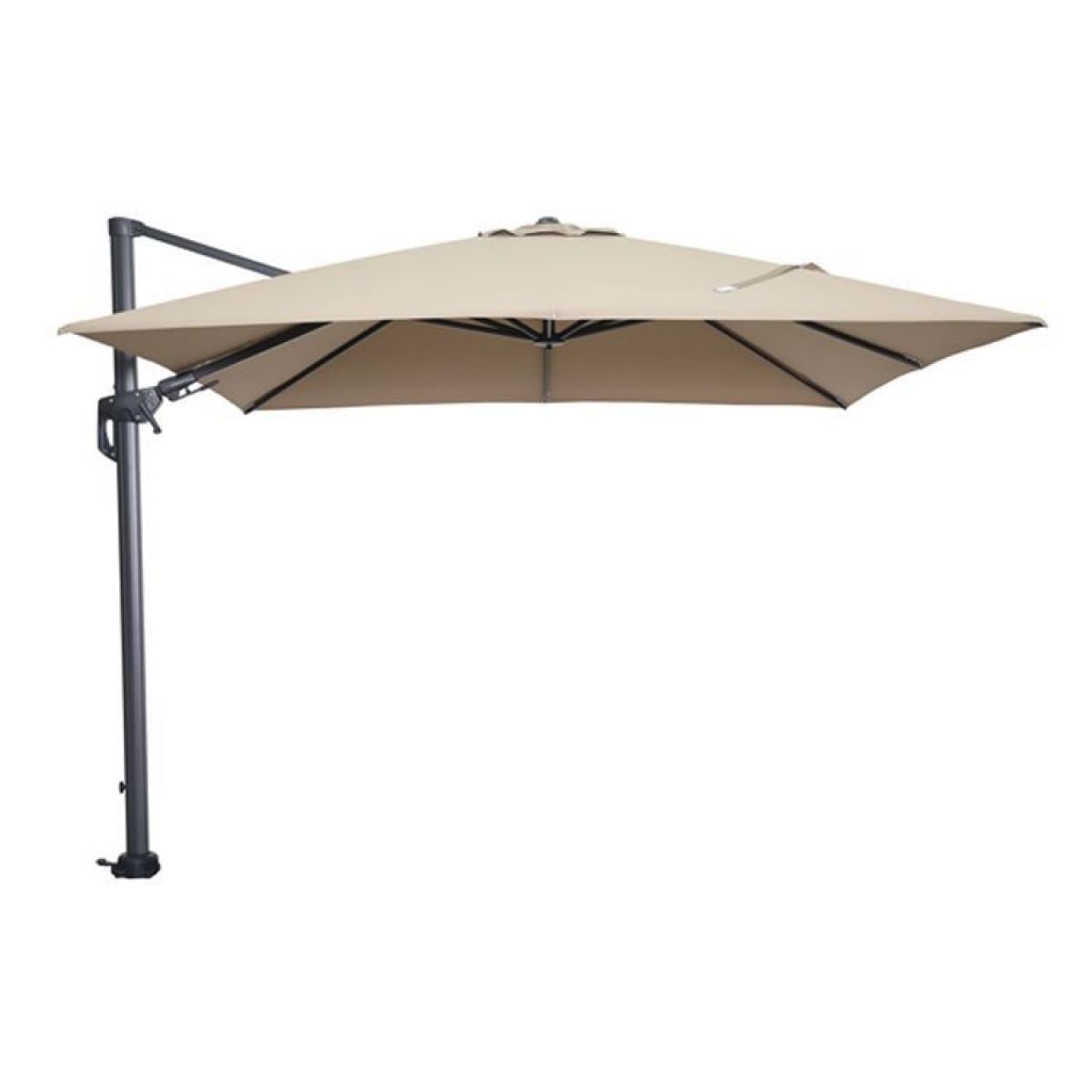 Hawaii parasol 300x300 cm carbon black - taupe