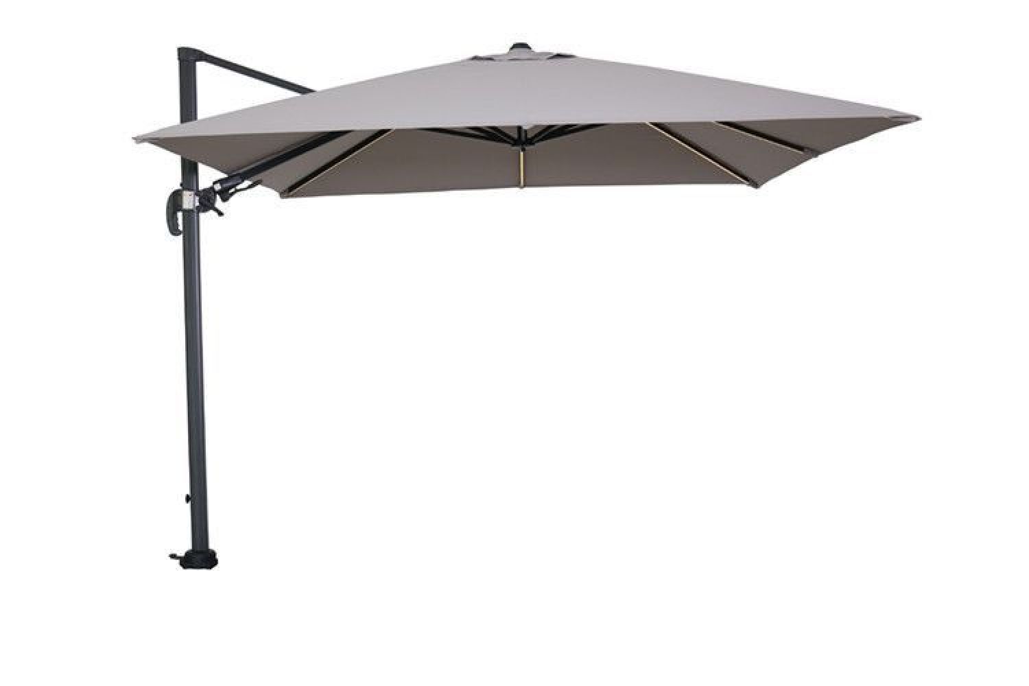 Hawaii Lumen parasol - 300x300 cm - carbon black - sand