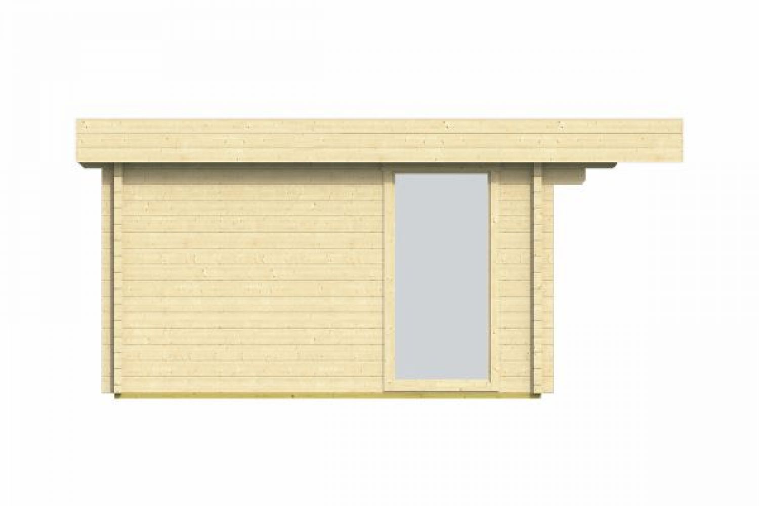 Blokhut Mia 500x360 cm + 120 cm luifel - groen geïmpregneerd - incl. EPDM