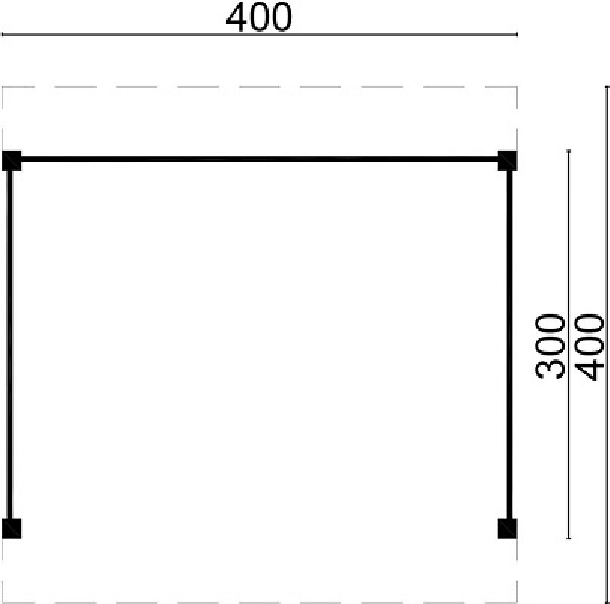 Lariks/Douglas DIY Buitenverblijf Ommen 400x300 cm plattegrond