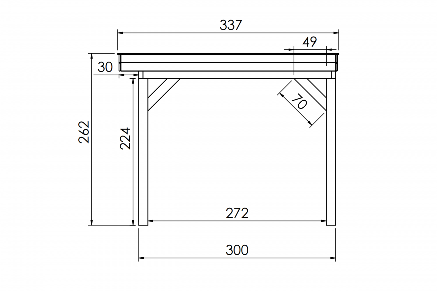 Buitenverblijf SUBLIME Plat dak - 600x300 cm