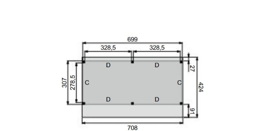 Plattegrond Kapschuur Premium 700x310 cm