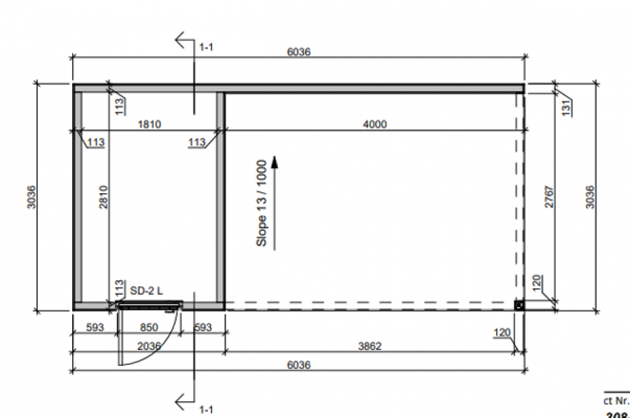 Poolhouse Trendy 200x300 cm + luifel 400 cm - compleet zwart gecoat