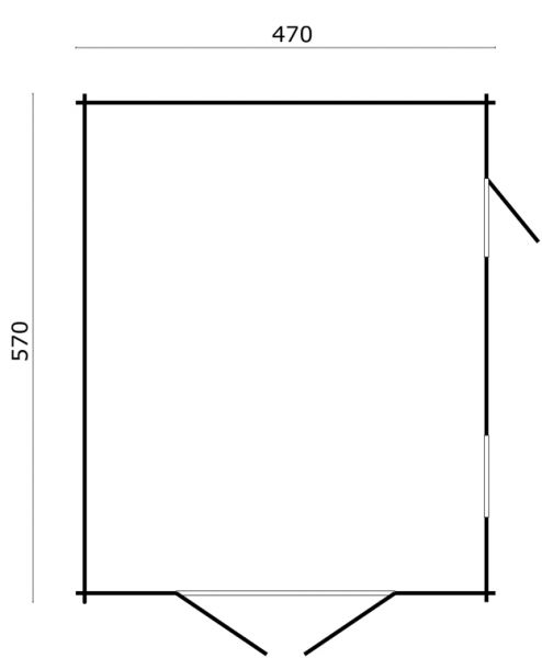 Garage Rydell 470x570 cm - geïmpregneerd