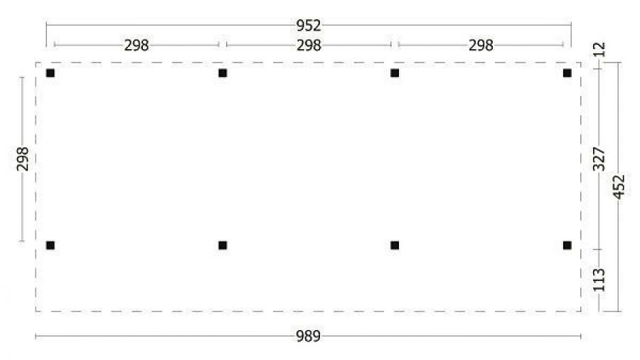 Lariks/Douglas Kapschuur Bergen XL type 5 677x452 cm plattegrond