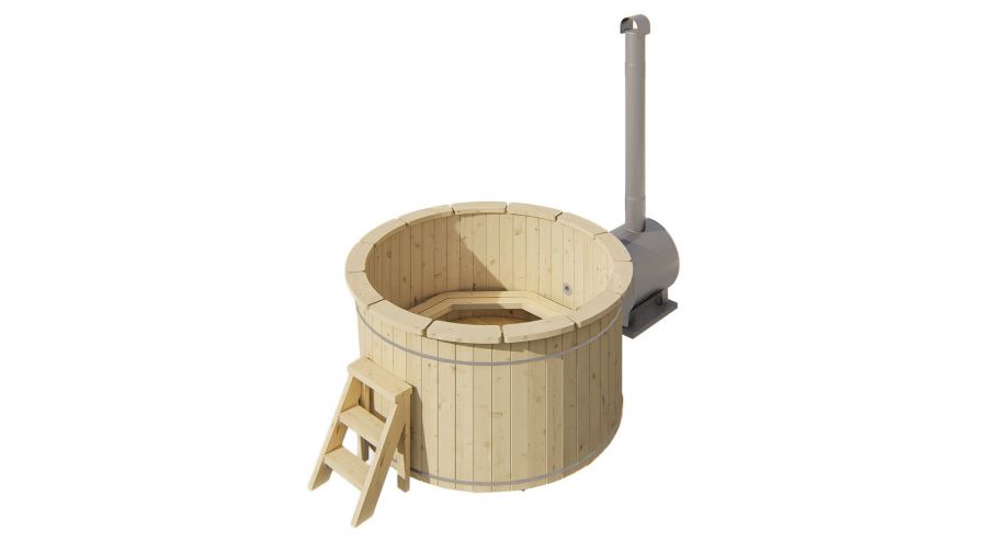 Hottub inclusief externe aluminium kachel Ø200 cm