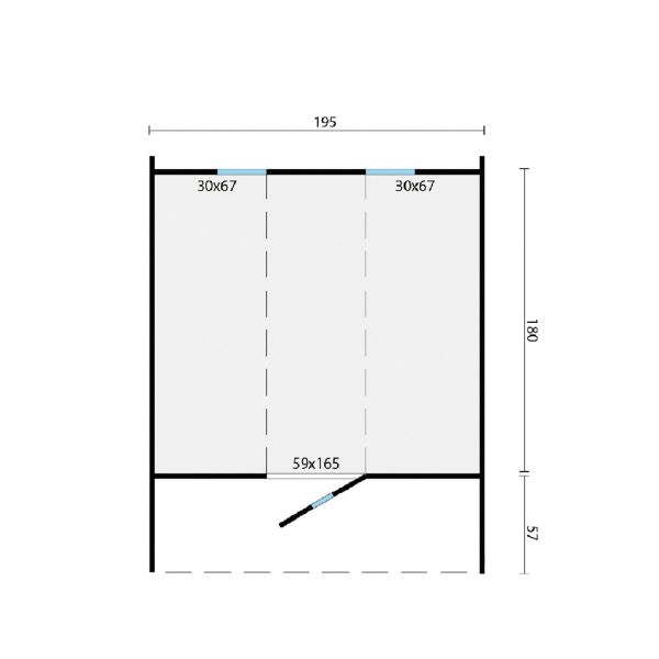 Barrelsauna Ø195x250 cm - Vurenhout