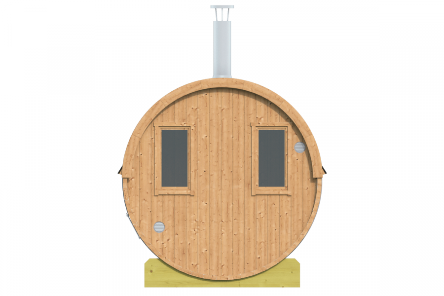 Barrelsauna Thermowood Ø215x400 cm