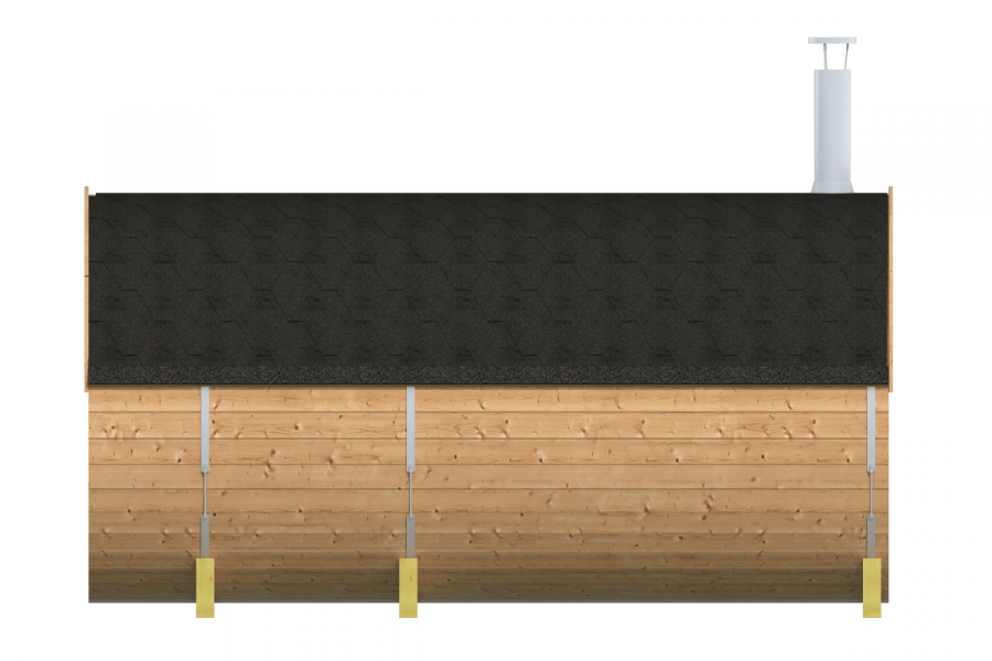 Barrelsauna Thermowood Ø215x400 cm