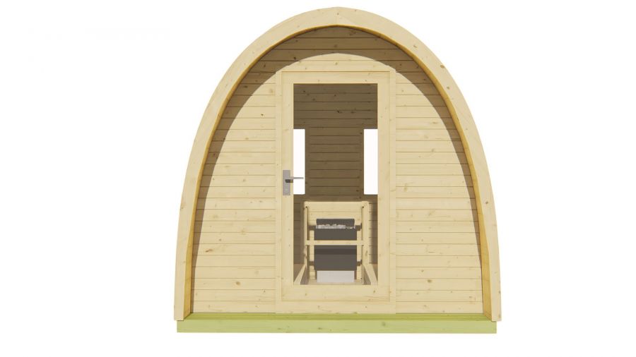 POD sauna Tolva 260x260 cm vurenhout