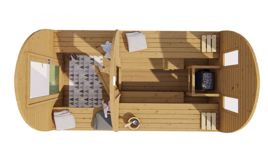 POD sauna Tolva 260x400 cm Thermowood