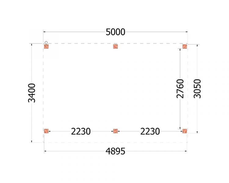 Overkapping Refter XL 500x340 cm