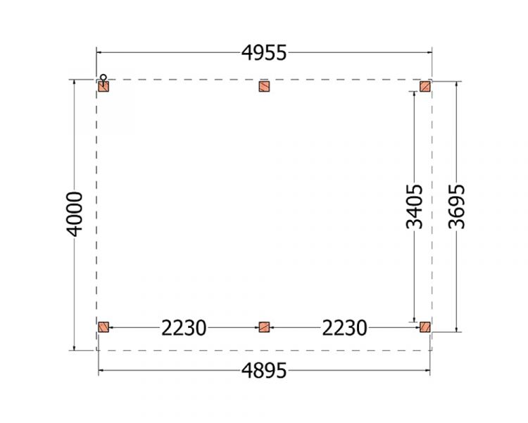 Overkapping Refter XL 500x400 cm