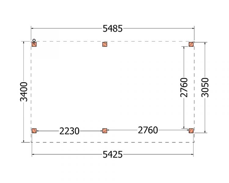 Overkapping Refter XL 550x340 cm