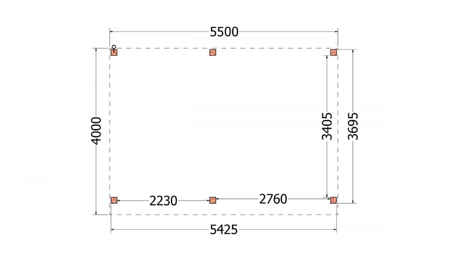 Overkapping Refter XL 550x400 cm