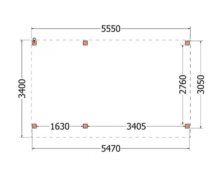 Overkapping Refter XL 555x340 cm