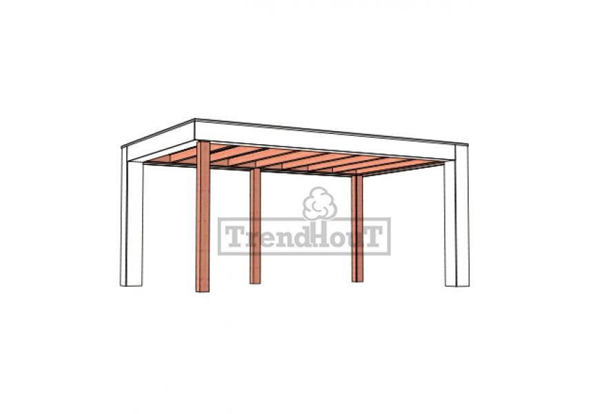 Buitenverblijf Verona 520x335 cm - Plat dak model rechts