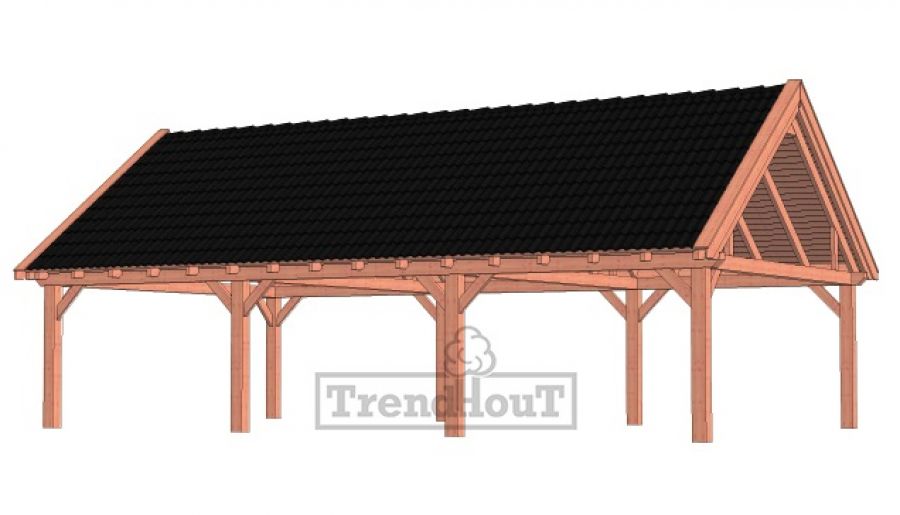 Trendhout buitenverblijf zadeldak XXL 1145x700 cm - basis