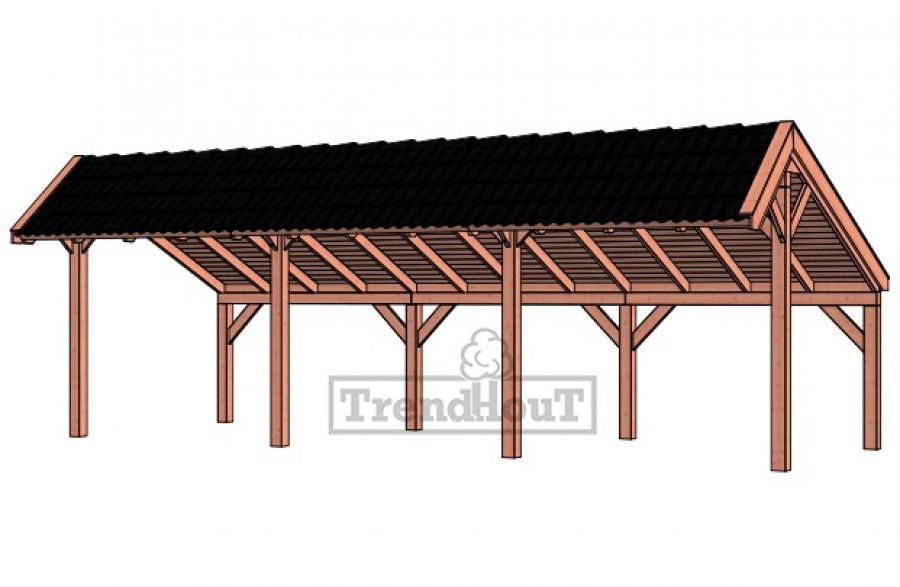 Trendhout kapschuur de Heerd 900x425 cm - basis