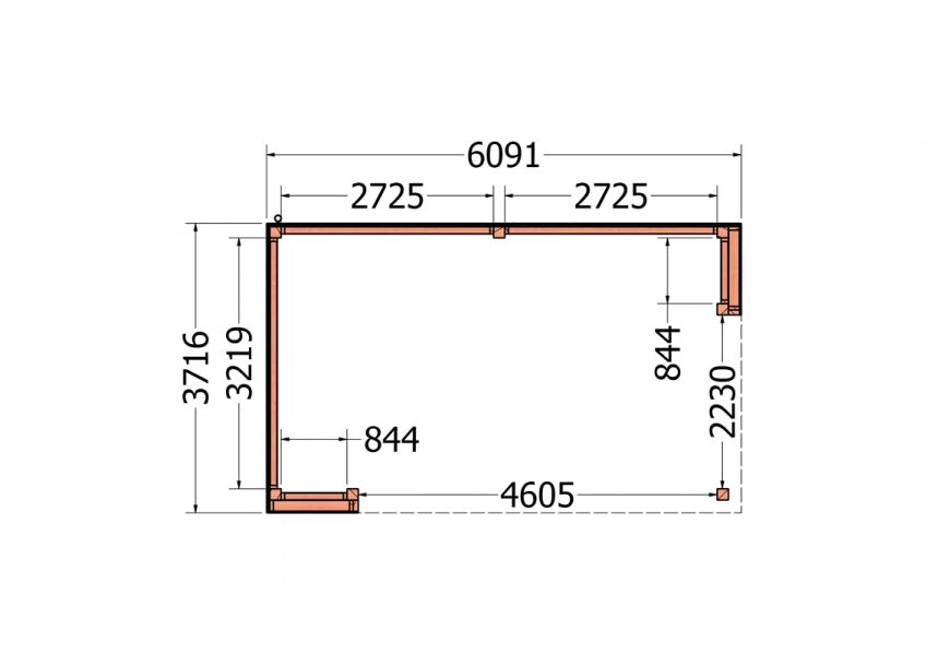 Buitenverblijf Capri 610x375 - Plat dak model links