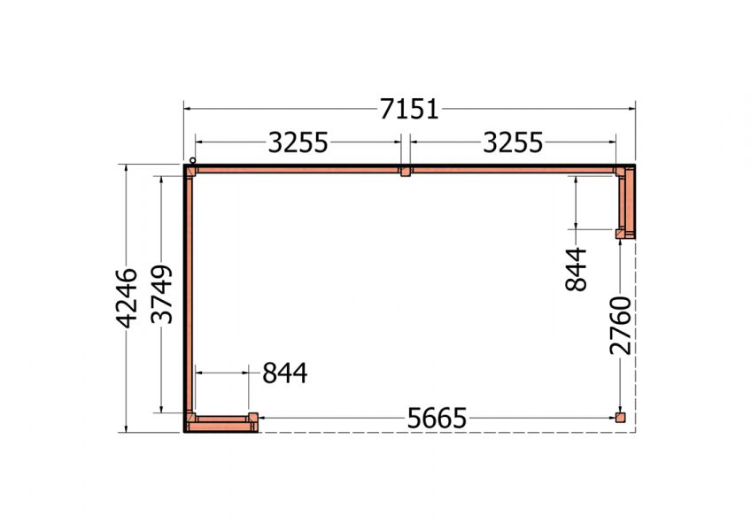 Buitenverblijf Capri 720x425 - Plat dak model links