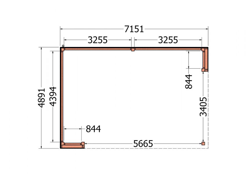 Buitenverblijf Capri 720x490 - Plat dak model links