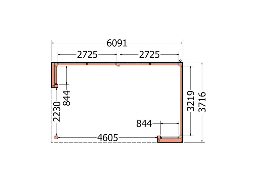 Buitenverblijf Capri 610x375 - Plat dak model rechts