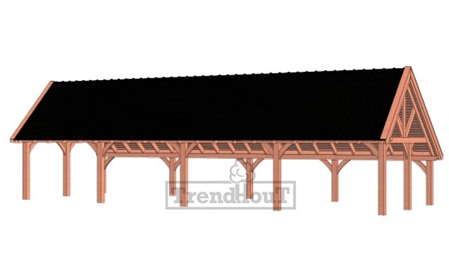 Trendhout kapschuur de Hofstee XXL 1505x595 cm - basis