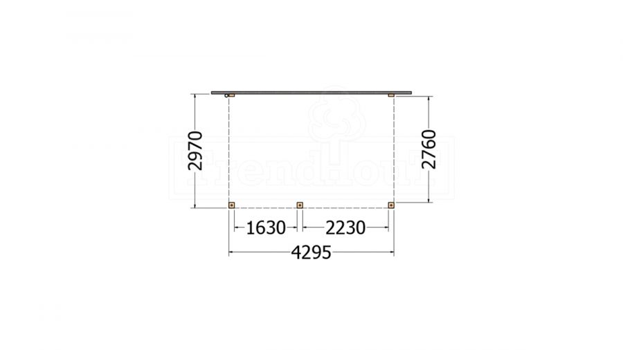 Aanbouwveranda Modena 430x300 cm - model links