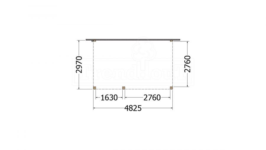 Aanbouwveranda Modena 485x300 cm - model rechts