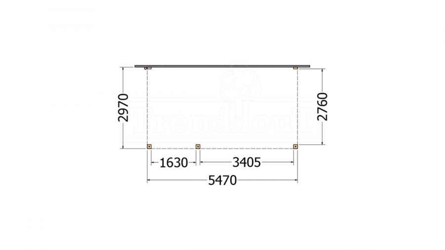 Aanbouwveranda Modena 550x300 cm - model links