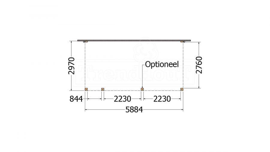 Aanbouwveranda Modena 590x300 cm - model links