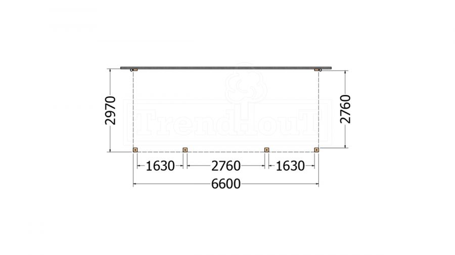 Aanbouwveranda Modena 660x300 cm