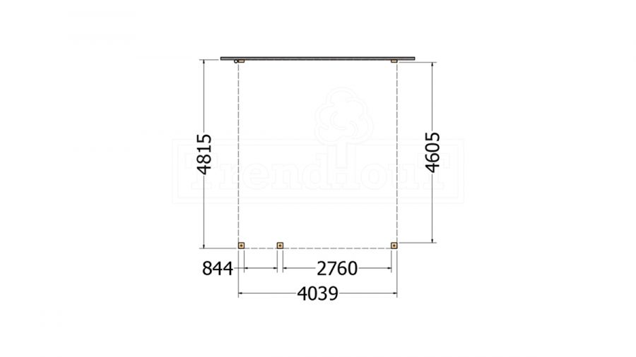 Aanbouwveranda Modena 405x485 cm - model links