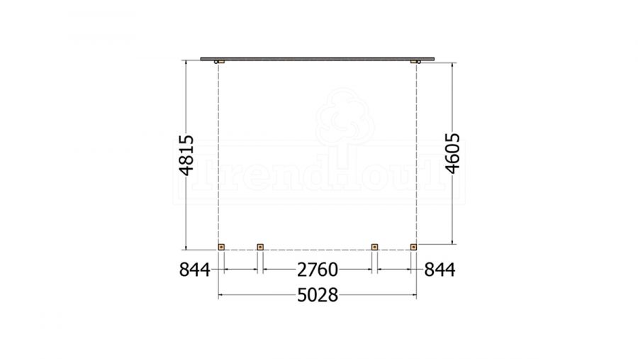 Aanbouwveranda Modena 505x485 cm