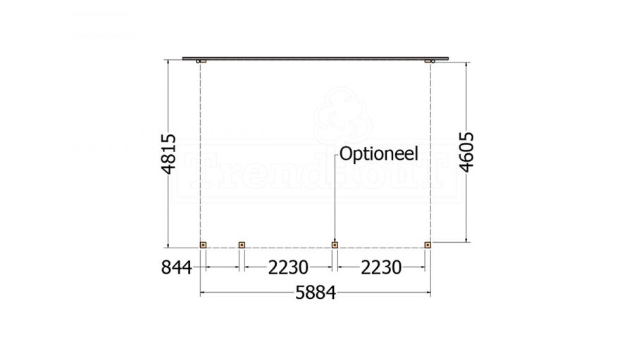 Aanbouwveranda Modena 590x485 cm - model links