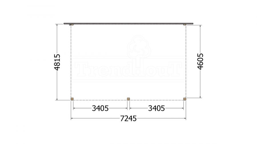 Aanbouwveranda Modena 725x485 cm