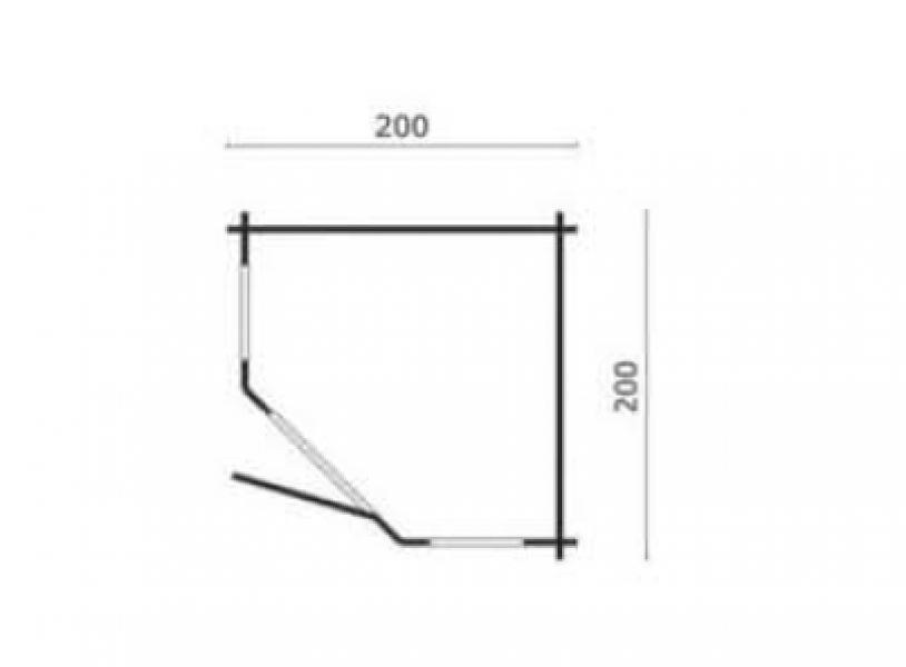 Plattegrond blokhut Petit